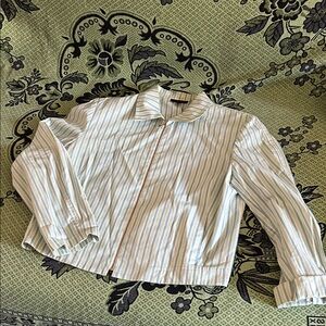 Burns Striped zipped light blazer Shirt